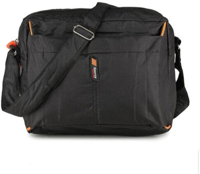 SkyDuck Black Sling Bag Stylish Shoulder Crossbody Office Business Messenger for Men