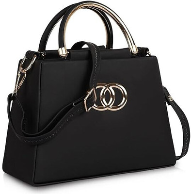 DENZY FASHION Black Hand-held Bag Women Hand-held Bag Maroon Hand Bag