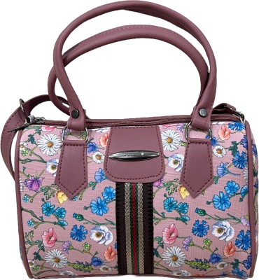 Nesh Global Pink Sling Bag Floral canvas sling bag