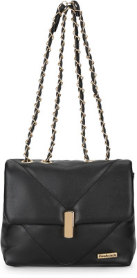 Fastrack Black Sling Bag Quilted