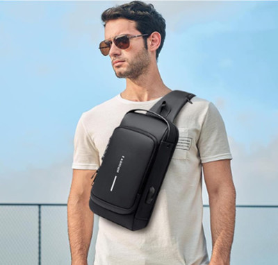 SPARKPLUG Black Shoulder Bag 'Sling Bag for Men Stylish Crossbody Backpack for Men & Women