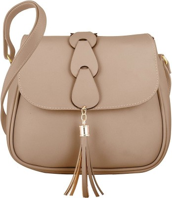 germanshepherd Beige Sling Bag Sling bag for women (Beige)