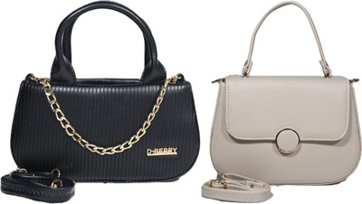 Despacito Black, White Sling Bag Fashionable sling bag(Pack of 2)