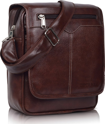 ZipCraze Brown Sling Bag PU Synthetic Leather Men's Sling Bag Cross Body Travel Office Business messenger