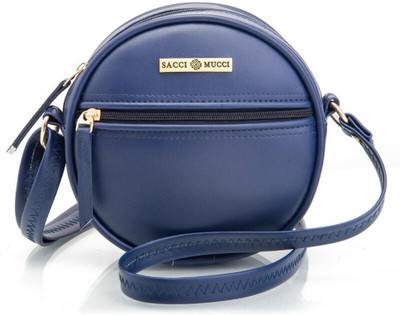 house of common Blue Shoulder Bag Round Round Sling Bag, Printed Sling Bag, Crossbody Bag , gifts , Shoulder Bag