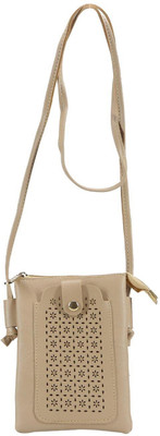 Despacito Beige Sling Bag Stylish Trendy Sling Mobile Pouch