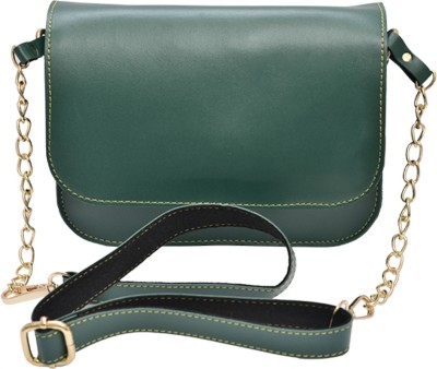 Vorak Ahimsa Green Sling Bag Leather Sling Bag for Women(Pack of 2)