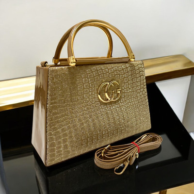 Skorpio Beige, Gold Sling Bag Bridal Party Trendy Sling Bag For Women Stylish Design Shoulder Women Handbag