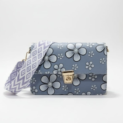 Dhanka Blue Hand-held Bag Mini Flap Chain Crossbody