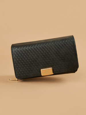 Ginger by Lifestyle Black Sling Bag Structured Sling Bag with Bow Detail