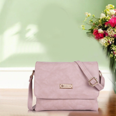 Golden Star Pink Sling Bag Ladies purse | Stylish Sling Bag | Gift For Women
