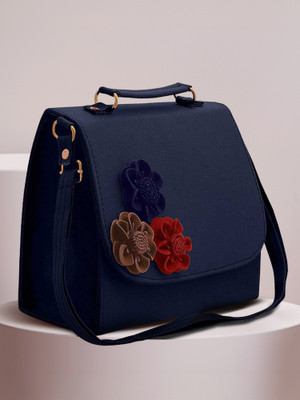 SHABNAM KHAN Blue Satchel New Design PU Leather Stylish for Women and Girls Trendy