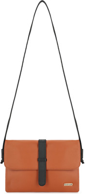 Fastrack Tan Sling Bag Solid