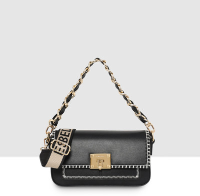 ESBEDA Black Sling Bag Luxe Stitch-Detail Sling Bag