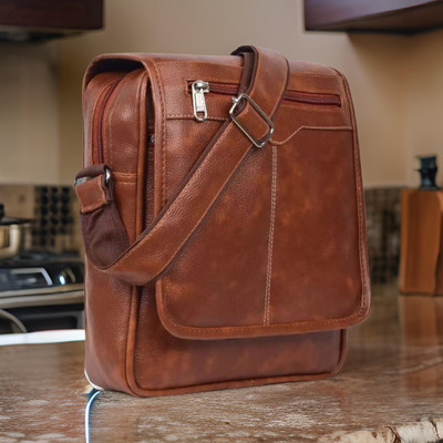 Shivra Tan Sling Bag Men Sling Bag side bag for men(S-11*11)