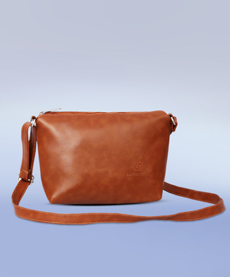 Leather Land Tan Sling Bag Lndn Cut Sling bag In Tan