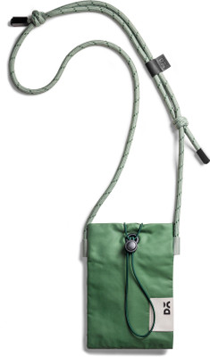 DailyObjects Green Sling Bag Crossbody Lightweight Phone Pocket Bag | Elastic Cord Closure | Drawstring Strap