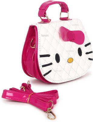 sanjis White Sling Bag Cute Mini Sling Bag/Children Handbag Waterproof waist cross Shoulder Bag/Messenger Bags for Girls and Kids