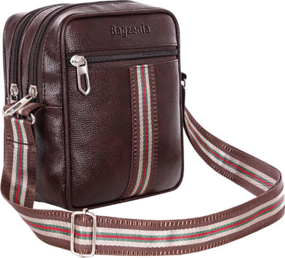 Bagzenia Brown Sling Bag Sling Bag for Men and Women, Passport Travel Bag