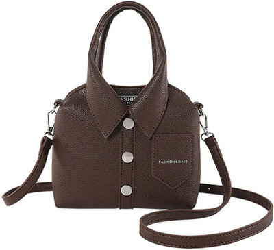 Shivay gifting pitara Brown Satchel Premium PU Leather Handbag