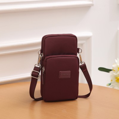 Diva Dale Maroon Sling Bag Stylish Trendy Earphone Hole Phone Holder Cross-Body