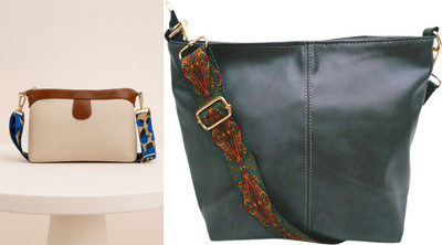 Dakota Beige, Grey Sling Bag Stylish Crossbody Bag with Sky Blue Belt For Girls & Women(Pack of 2)