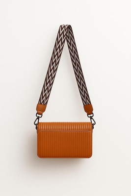 Five Traders Brown Sling Bag Cognac Monochrome Luxe Flap Bag for Women