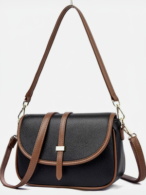 HaveGlam Black Sling Bag Trendy korean style with long and adjusatable handle
