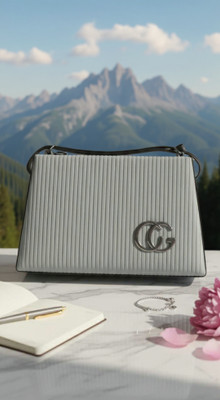 viora Grey Hand-held Bag Luxury Gight Grey Structured Top-Handle Bag with Adjustable Strap