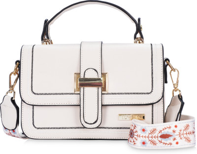 LUVOKSI White Sling Bag Trendly 2 Belts Women Casual Sling Bag