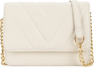 Fastrack White Sling Bag Quilted