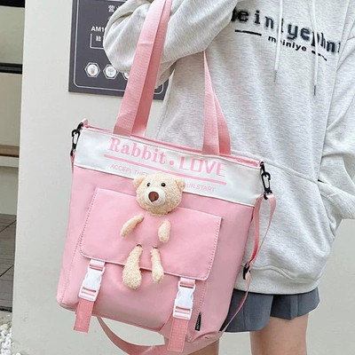 Navrangi Fashion Pink Tote Teddy Love Shoulder Bag