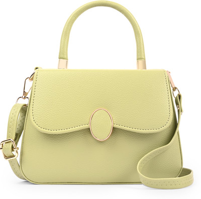 CLASKO Green Sling Bag Stylish Vegan Leather Mini Handbag for Women | Purse for Women & Girls