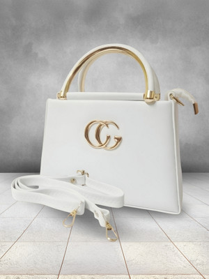 DOR White Sling Bag Stylish Boxy PU for Women