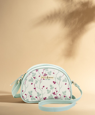 Sacci Mucci Green Sling Bag Stylish Box Sling Bag | Side Purse| Cross Body Sling Box Bags -EthnicTraditional