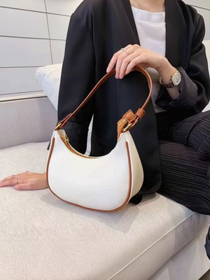 ZAALIQA White Sling Bag Half Moon