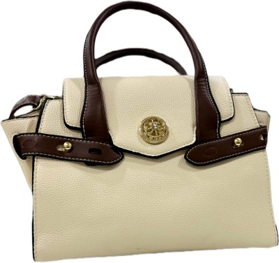 Drisaa Beige Shoulder Bag Raaha Beige Turkish Leather Sling Handbag With Tie