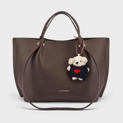 LINO PERROS Brown Tote Avril Halo