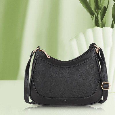 DIXON Black Sling Bag Stylish Unique Design Shoulder Casual Look Crossbody Women Sling Bag