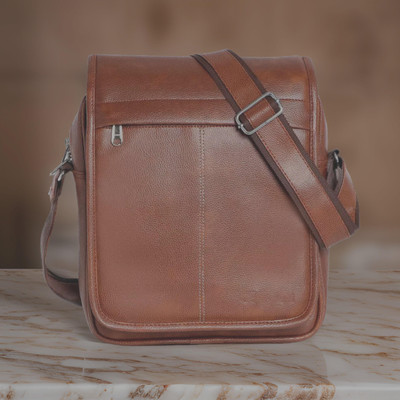 Shivra Tan Sling Bag Men Sling Bag extra large (S-11*8.5*3)