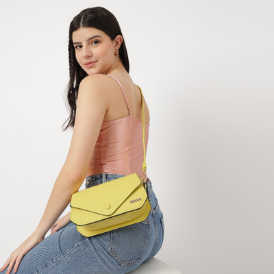 Fastrack Yellow Sling Bag Solid