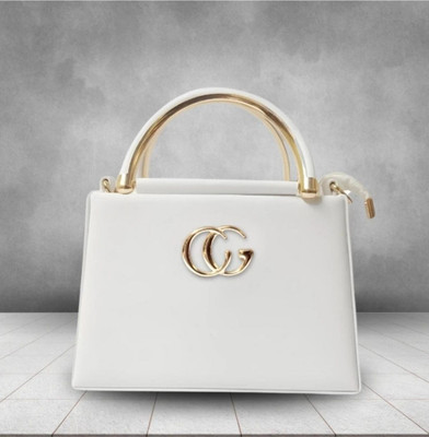 Kapmart White Sling Bag White Women Sling Bag Stylish Boxy PU Sling Bag for Women