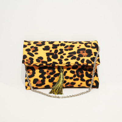 VARA Yellow Clutch Woven Clutch Bag
