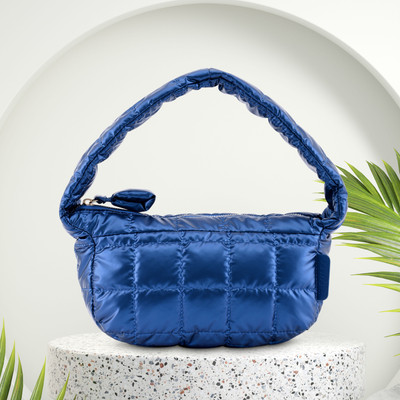 Fastrack Blue Shoulder Bag Blue Quilted Handheld For Women