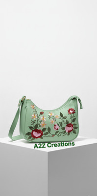 A2Z CREATIONS Green Hand-held Bag Latest fashionable Women Sling bag | Premium Floral Sling bag .