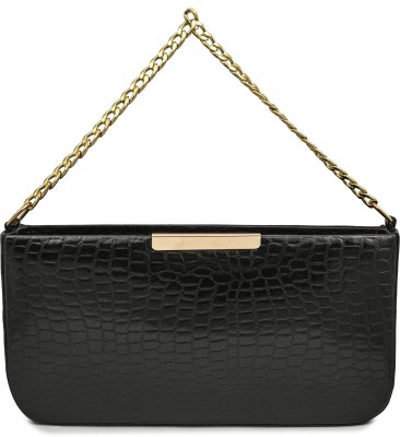 Tyesco Black Sling Bag Crocodile Print Women Sling Bag