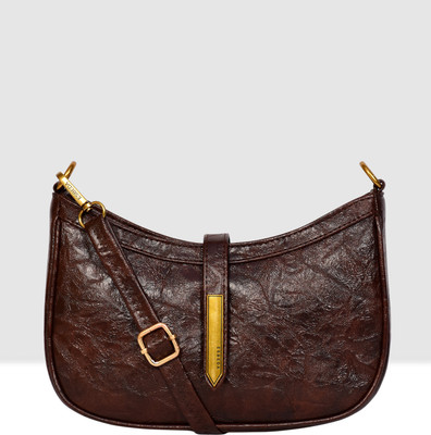 ESBEDA Brown Sling Bag Half Moon Sling Bag