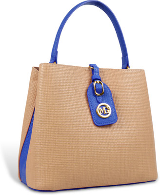 Magnolia Blue Shoulder Bag Royal Handbag | Elegant Textured Spacious Interior & Metal Feet