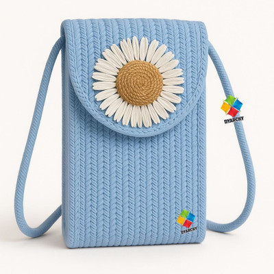 DYARCHY Blue Sling Bag Stylish Handcrafted Sling Mobile Pouch Crossbody Phone Bag for Women & Girls