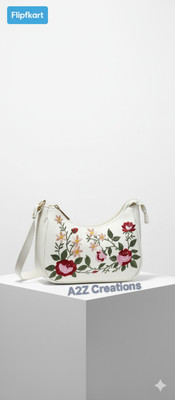 A2Z CREATIONS White Hand-held Bag Latest fashionable Women Sling bag | Premium Floral Sling bag .